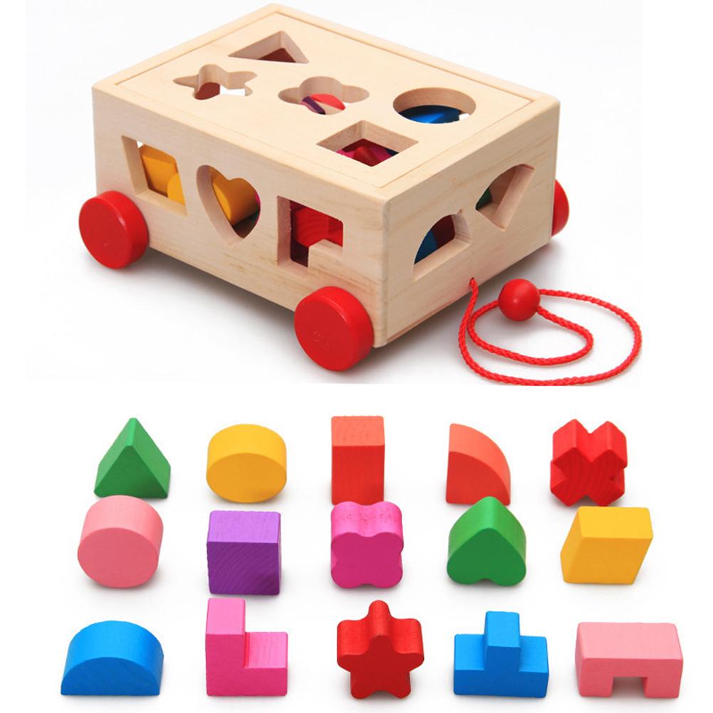 Shape Sorter Toy Wooden Blocks